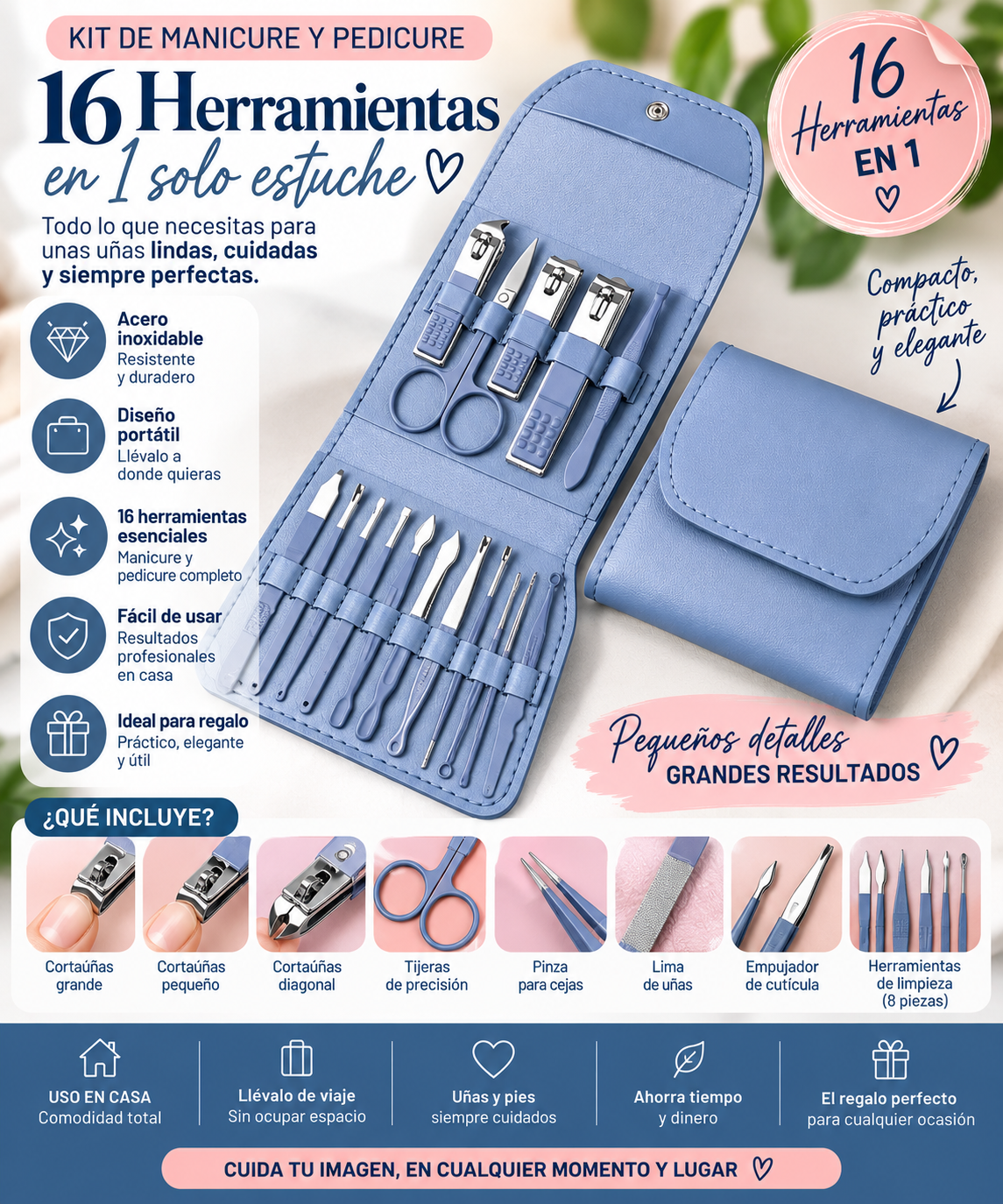 Kit De Manicure 16 Pcs
